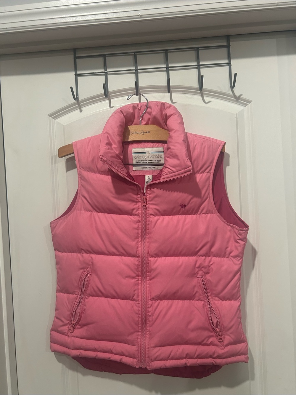 Aeropostale Pink Puffer Vest - Large